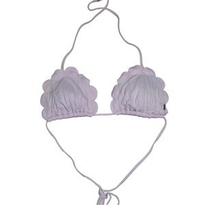 PINK Victoria's Secret Light Purple Scalloped Bikini Top